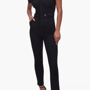 Brand New **Good American** Black Denim Fit for Success Jumpsuit💋Small
